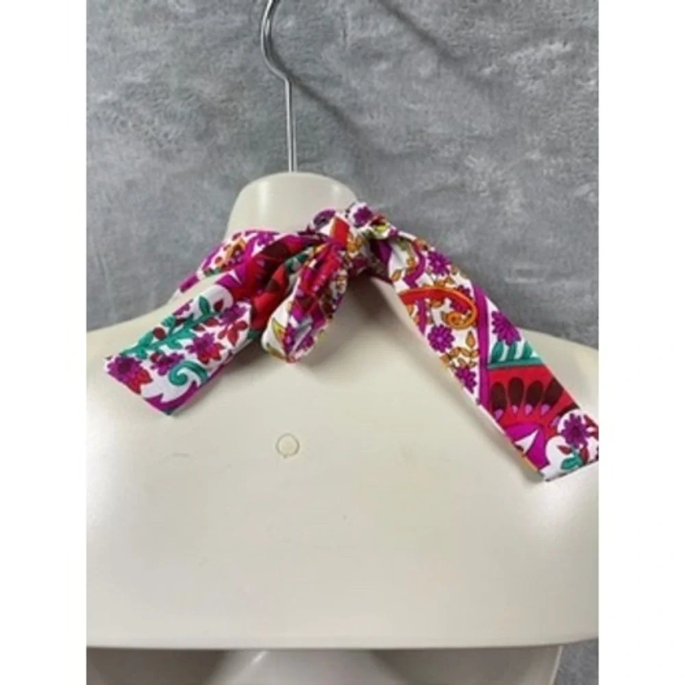 NWOT Trina Turk Women's Hawaiian Garden Print Ring Halter Top Sz 6 $98